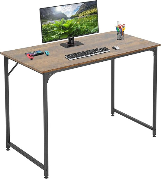 Gaming Desk,39 Inch Desk,Office Desk,Multi-Function Writing Table,Modren Simple Style Desk,Desks for Small Spaces,Metal Frame Office Desk,Adjustable Leg Pads,Vintage