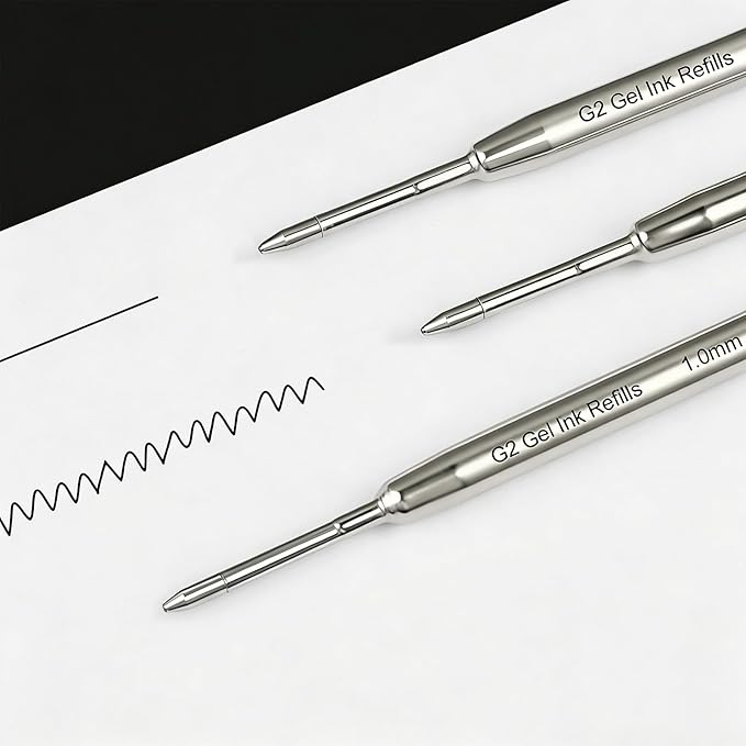 Pack of 10 Replaceable Ballpoint Pen Refills, G2 Gel Ink Refills,1mm Medium Point,Twist Pen Refill,Ball Point Pen Refills,Ink Refills for Pens,Blue Ink Refills
