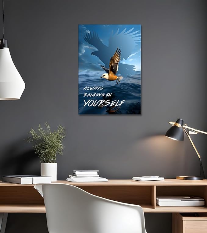 Novatique Inspirational Motivational Posters Inspirational Wall Art Inspirational Phrases Canvas Print for Bedroom Office Ready to Hang, 24 x 36inch