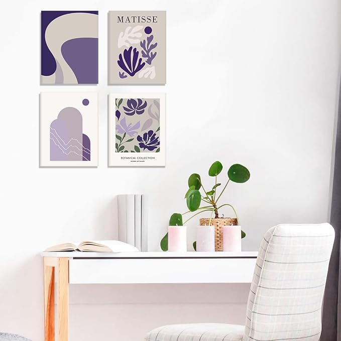 CHDITB Matisse Canvas Wall Decor Matisse Wall Art Set Of 6(8X10 Inches) Vintage Matisse Posters Flower Pictures, Abstract Floral Painting For Bedroom Living Room Dorm Gallery Girl Room Artwork