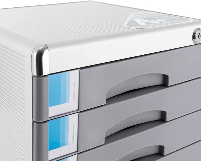 Desk Drawer Organizers,Storage File Boxes Desktop Office File Cabinet Storage Filing Cabinet w/Label Lock,Portable Home Office Filing Cabinet (7 Drawers)