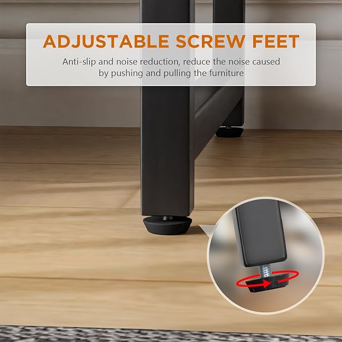 PayLessHere | 32 Inch Computer Desk | Nature | Office Desk with Metal Frame, Adjustable Feet | Water-Resistant, Scratchproof Surface | Sturdy Writing Table for Home Office or Study | Pack of 1