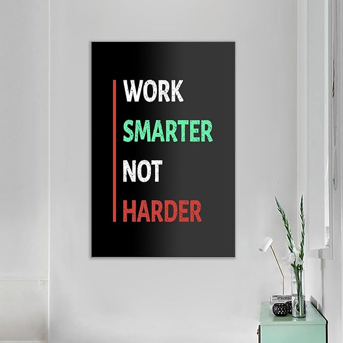 Inspirational Poster Wall Art Motivational Entrepreneur Quotes Print on Canvas Black Background Positive Picture Painting Artwork for Living Room Office Workplace Gym Ready to Hang [24''Wx36''H]