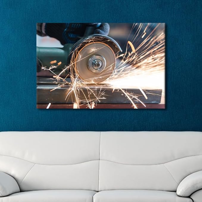 Plasma Cutting Pictures for Living Room Wall Decoration Framed Art Wall Decor Large Wall Art Family Wall Decor 1 Panel Modern Prints Wall Art Home Wall Decor Artwork Wall Hanging, 24" x36"