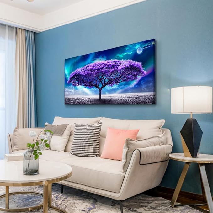 Wapluam Canvas Wall Art - Large Size Abstract Scenery Pictures for Living Room, Bedroom, Office & Dormitory Decor