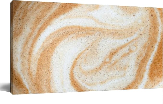 TIGTMULERLY Wall Art Frame Gallery Wall Decor Hot coffee surface Modern Canvas Prints Artwork for Living Room Bedroom Office Kitchen 48x24Inch