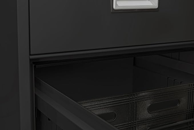 31 inch 2-Drawer Vertical Fireproof File Cabinet – Letter Size Filing – Key Lock – Water Resistant Seal – Fire and Impact Rated – Black Finish – Model LTR2W31B