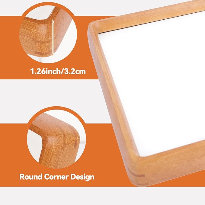 11x14 Collage Picture Frame Teak Wood, Multiple Five 4x6 Photos or 11x14 without Mat, Rustic Photo Frame with Tempered Glass Hanging Displaying Horizontally or Vertically