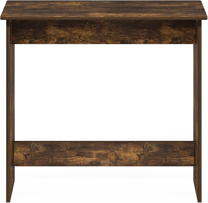 Furinno Simplistic Small Desk, 31.3" Wide Gaming Desk, Rectangular Computer Desk with Rounded Edges, Office Desk for Home Office, Bedroom, Study Room, Dorm, Amber Pine