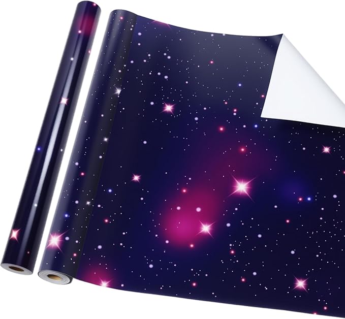Tenceur Bulletin Board Paper 24 Inch x 100ft Fade Resistant Paper Roll for Classroom Decor(Starry Sky)