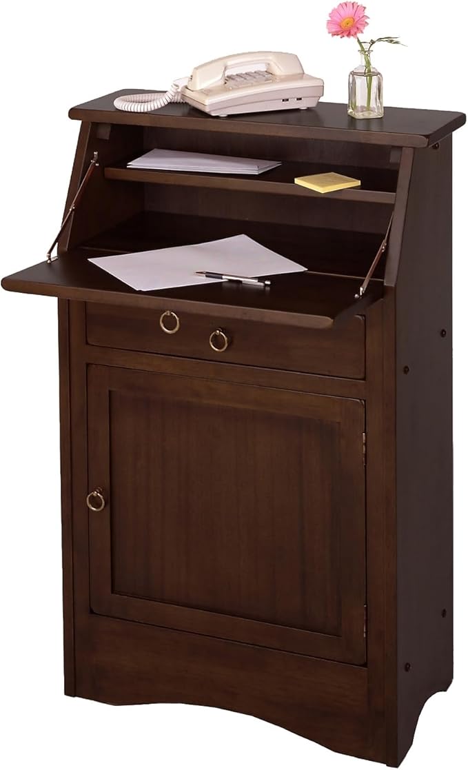 Winsome Regalia Secretary Desk, Antique Walnut