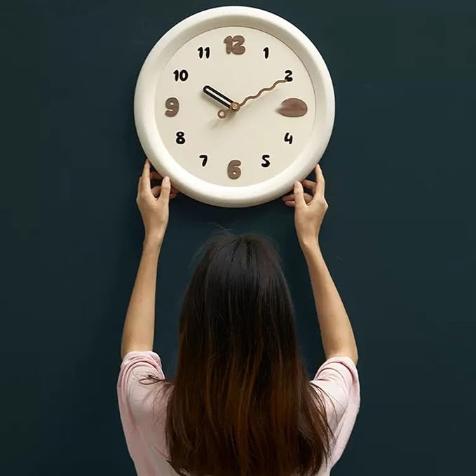 Clock for Bedroom Modern Simple Wall Clock Living Room Household Fashion Atmosphere Creative Wall High-Level Sense of Clock Office Decor Wall Clock (A Medium)