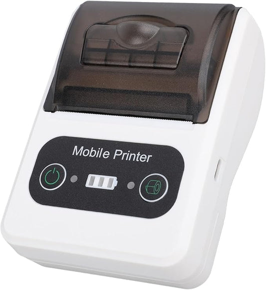 Pomya Bluetooths Thermal Receipt Printer, 58mm Handheld POS Inkless Receipt Printer, Portable Small Thermal Printer for Small Business Office Retail Store Restaurant (Black White)