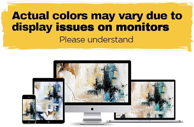 Office Wall Art Bedroom Abstract Canvas Art Wall Decor Living Room Yellow Pictures for Bedroom Beige Framed Artwork for Walls Home Decorations