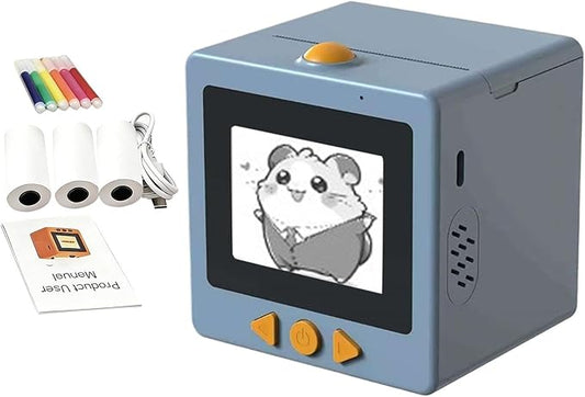 AI Voice Sticker Printer | Smart Mini Thermal Printer Box | AI Voice Control Label Sticker Maker Machine with Display | DIY Mini Photo Label Printers Smart Toy for Kids, Office & School