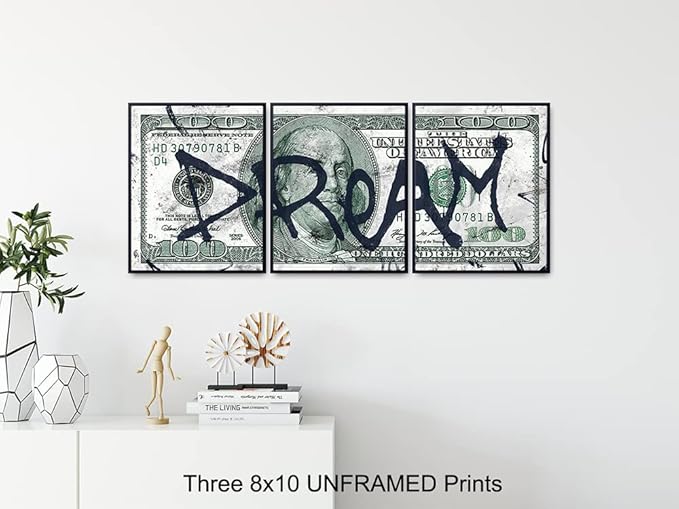 Motivational Wall Art - 8x10 Motivational Posters - Entrepreneur Wall Art - Office Decor - Home Office Decor - Graffiti - Entrepreneur Gifts