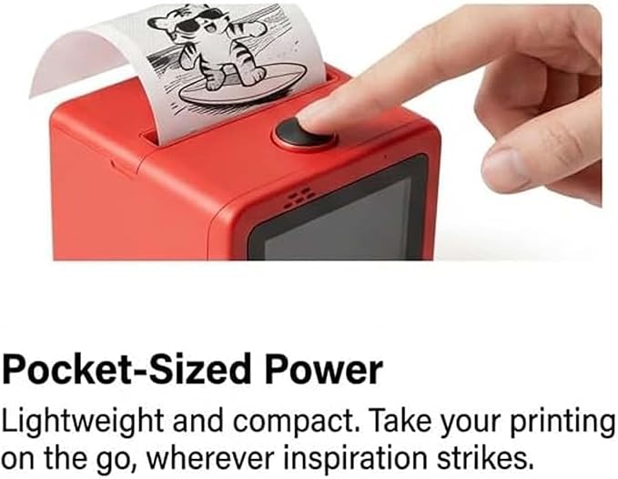AI Sticker Box Printer, Smart AI Voice Sticker Printer Box Maker Mini Inkless Thermal Stickerbox Printer, Portable AI Sticker Maker for Home, Office, Study & DIY Projects, 5 Paper Rolls Included (A1)
