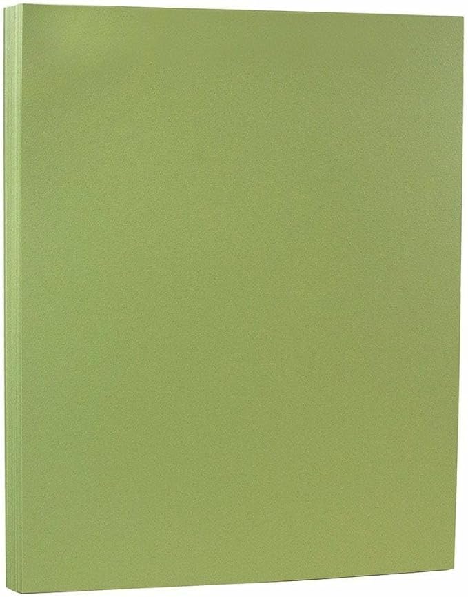 LUXPaper Custom Printed 8.5" x 11" Paper | Customizable Letterhead | Personalized Logo & Text | Letter Size | Avocado Green | 70lb. Text | 100 Qty