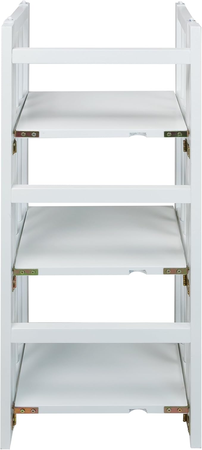 Casual Home 3-Shelf Folding Bookcase, 14" Wide, White