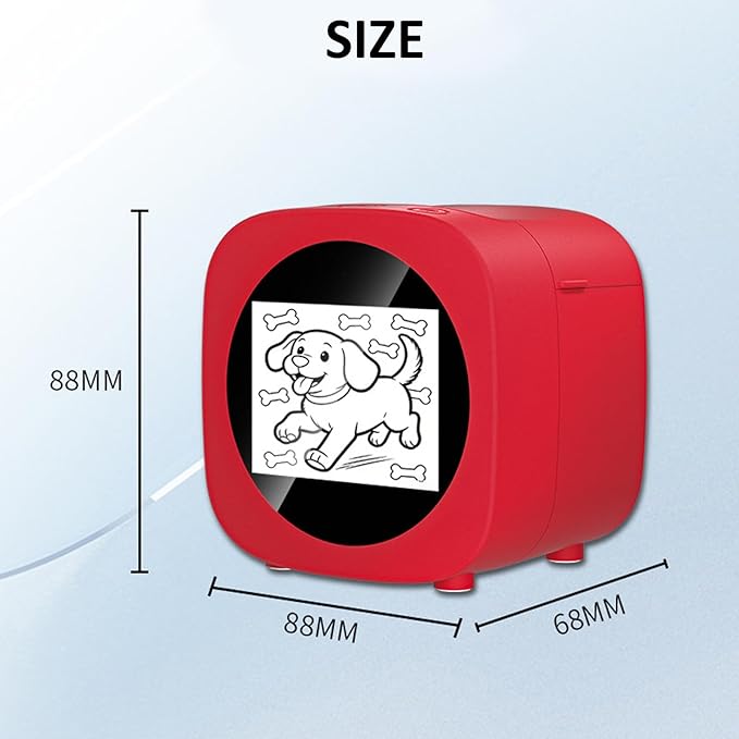 Smart AI Voice Sticker Printer Box, Mini Inkless Thermal Label Maker, AI Sticker Printer Box with Preview Display for Home, School, Office & Creative Organization, Rolls Paper Included (1 Pc)