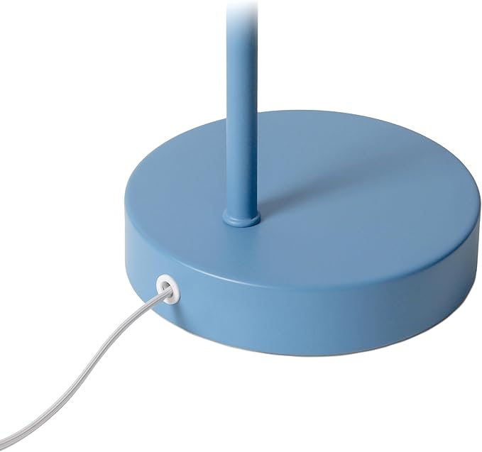 Simple Designs LD1079-BLU 16" Sleek Essentials Metal Looped Desk Task Lamp with Adjustable Shade, for Office, Desk, Nightstand, Dorm, Blue