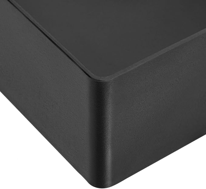 Amazon Basics Rectangular Plastic Desk Organizer Bundle, 3 Pieces with Half Accessory Tray, Small, Black