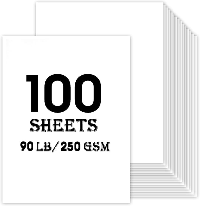 KIVTFF 11x17 Large White Card Stock, 100 Sheets, 80lb Thick, A3 Paper, Poster Paper, Display Board, Art & Crafts, Exhibits
