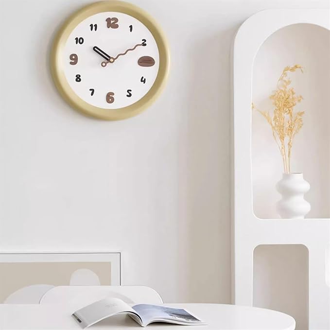 Clock for Bedroom Modern Simple Wall Clock Living Room Household Fashion Atmosphere Creative Wall High-Level Sense of Clock Office Decor Wall Clock (A Medium)