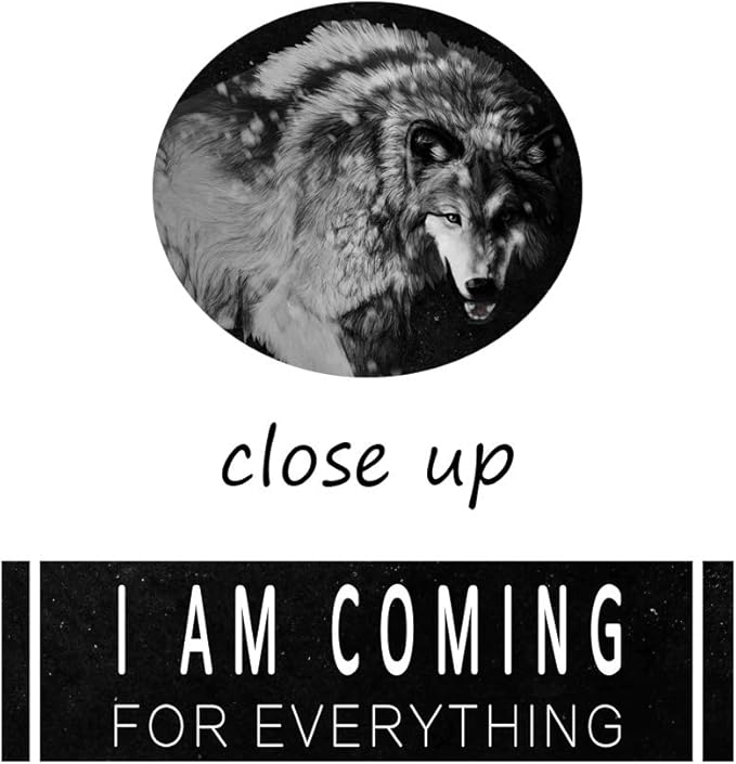 Inspirational Canvas Wall Art Motivational Entrepreneur Painting Wolf Picture Inspiration Motivation Quotes Poster Prints Artwork Decor for Home Office House Bedroom Framed Easy to Hang (12" Wx16 H)