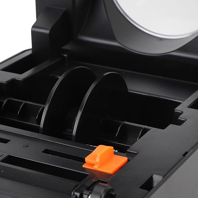USB Thermal Label Printer, 203DPI High Speed Printing for Shipping, 100mm Roll Capacity, Compatible with OS X, USB Connectivity, Office Retail, Widely Used in Industries (US Plug)