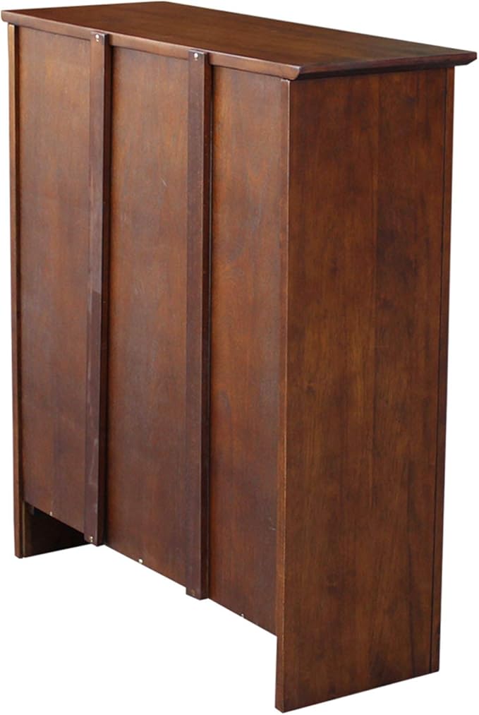 Solid Wood Bookcase 36" High, Parawood, Adjustable Shelves, Kitchen/Dining Furniture