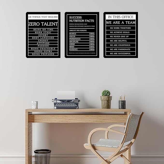 Motivational Wall Art Office Canvas Painting Wall Art Decoration Posters Prints for Living Room Bedroom Wall Decor Canvas Art Decoration for Bedroom Living Room Framed Ready to Hang (48”Wx24”H)
