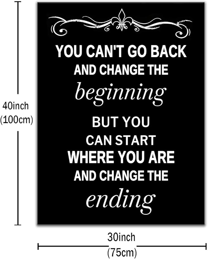 DINGFUN Motivational Canvas Wall Art Office Poster Decor Large Size Inspirational Success Quotes Picture Painting Artwork for Modern Home Living Room Office Gym School Ready to Hang [30''Wx 40''H]