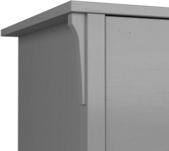 Bush Home Salinas Computer Desk with Hutch | Study Table with Drawers, Cabinets & Pullout Keyboard/Laptop Tray | Modern Home Office Desk in Cape Cod Gray | Work Desk with Storage