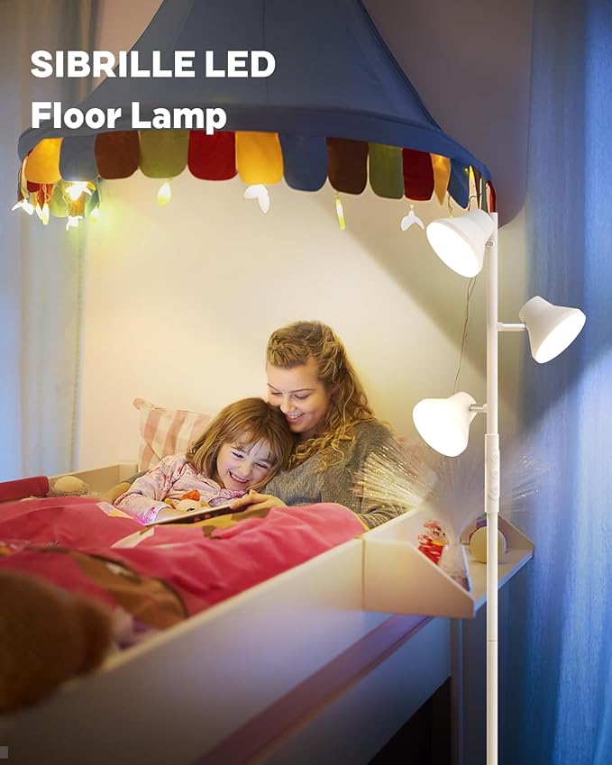 LED Floor Lamp, 36W Modern Floor Lamp with Remote & Touch Control, 4 Color Temperatures, Standing Lamp with 3 Rotatable Lights, Floor Lamps for Living Room, Bedroom, Office