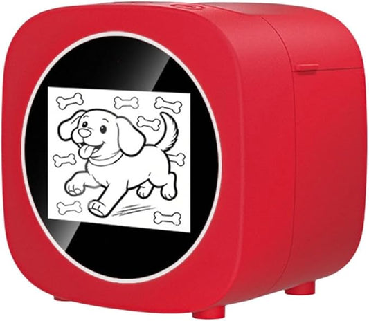 AI Smart Voice Sticker Printer, Magic Thermal Sticker Maker with Display Screen, Inkless Portable Sticker Maker with Voice-to-Image Generation for Home School Office Includes Paper Roll