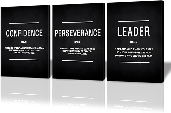 BWSPACE Inspirational Wall Decor Motivational Canvas Wall Art, Grind Hustle Wall Art 3 Pieces Wall Art Decorations for Office Living Room and Bedroom Decor (36" W x 16" H, CPL)