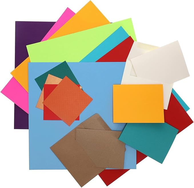 PA Paper Accents Stash Pack Cardstock Pack 8.5" x 11" Aqua, colored cardstock paper for card making, scrapbooking, printing, quilling and crafts, 65lb., 40 pieces