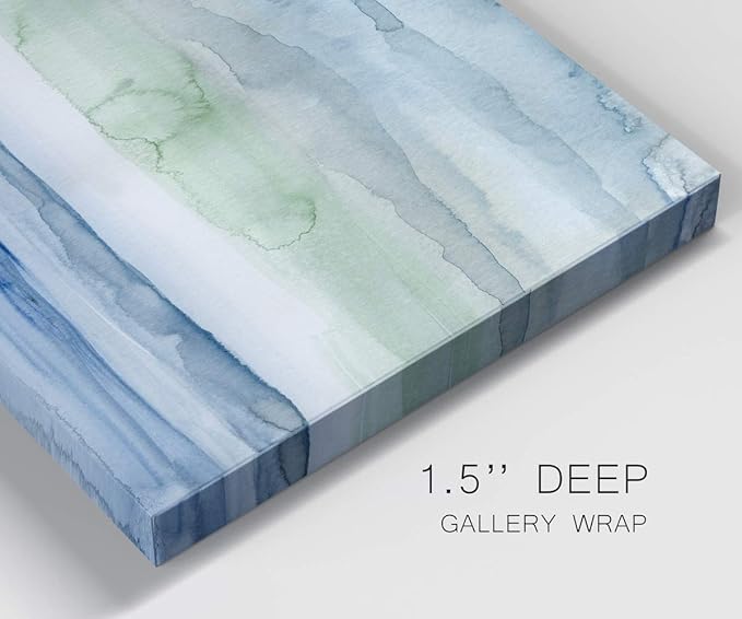 Landscape Wall Art Premium Gallery Wrapped Canvas Abstract Ocean Forest Modern Artwork Decoration for Living Room Kitchen Bathroom Office, Ready to Hang