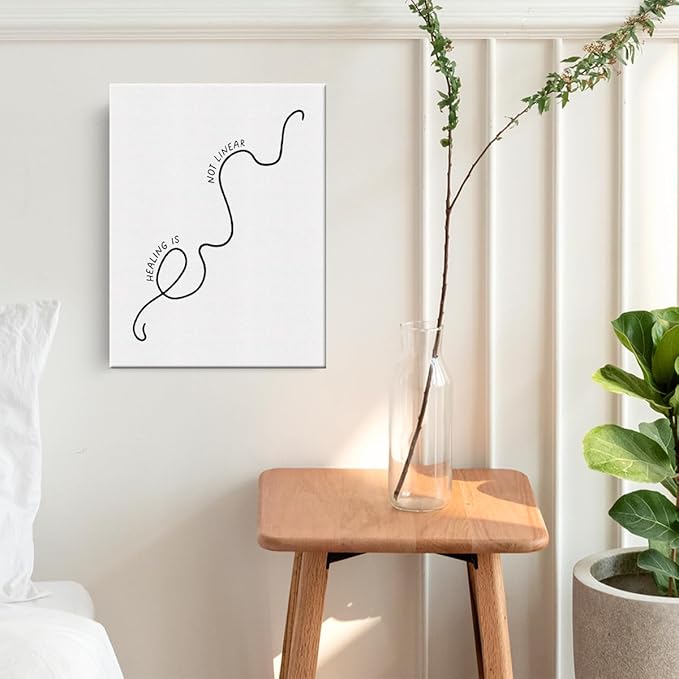 Inspirational Canvas Wall Art - Framed Social Worker Gifts Mental Health Paintings Canvas Prints Poster for Home Office Treatment Room Wall Decor Artwork