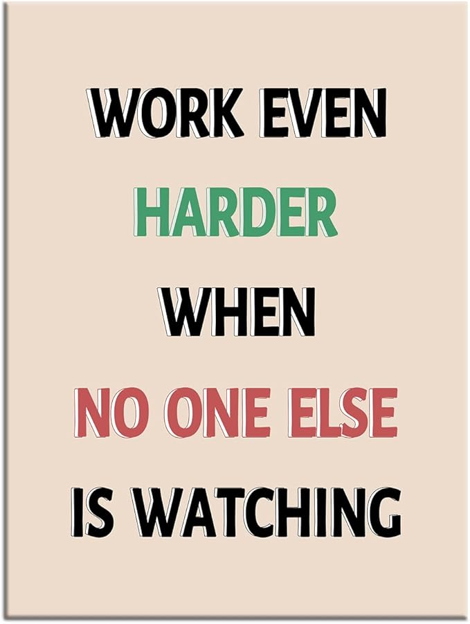 Motivational Poster Wall Art Office Decor Inspirational Entrepreneur Quotes Print on Canvas Picture Painting Artwork for Home Bedroom Kitchen Gym Teens Room Wall Decoration Ready to Hang [18''Hx24''W]