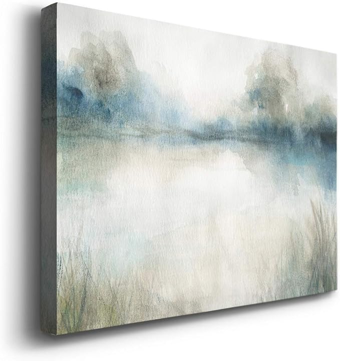 WEXFORD HOME Landscape Wall Art Premium Gallery Wrapped Canvas Abstract Ocean Forest Modern Artwork Decoration for Living Room Kitchen Bathroom Office, Ready to Hang, 24x36