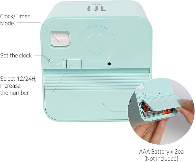 mooas Multi Clock Time Cube Timer (Coral), Alarm & Backlight Desk Productivity for ADHD Kids Classroom Study, Kitchen, Cooking, Desk, Office, Time Management 10,30,50,60 min Timer Various Setting