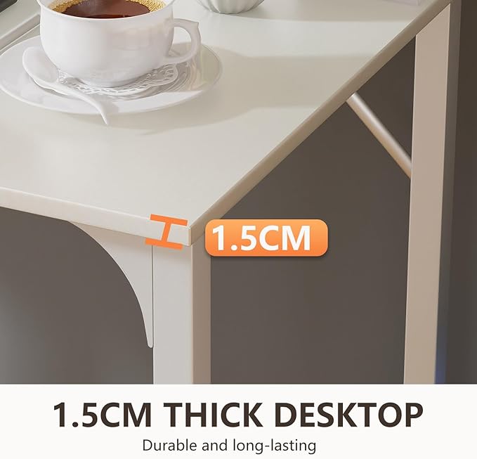 BestOffice Computer Desk,Home Office Desk, Modern Simple Style for Home Office Study Writing (White, 63 Inch)