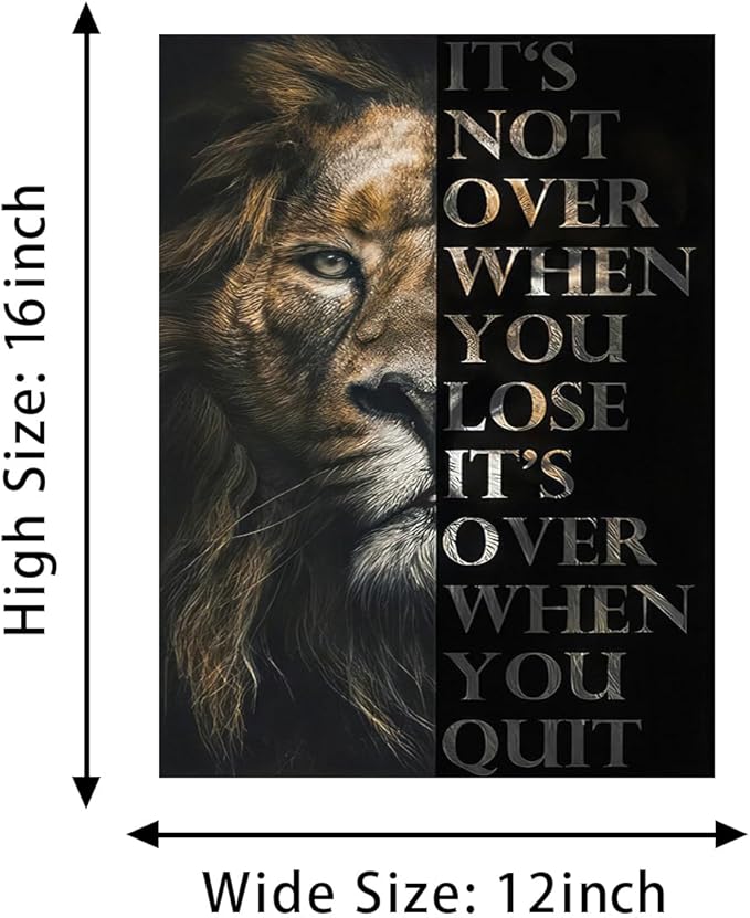Novatique Inspirational Wall Art Motivational Office Wall Art Motivational Poster Wall Decor Success Quotes Painting for Living Room Bedroom,12 x 16inch