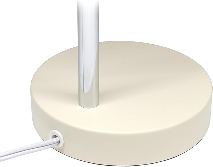 Simple Designs LD1075-CRM 15.28" Sleek Essentials Minimalist Metal Desk Task Lamp, for Office, Desk, Nightstand, Dorm, Cream