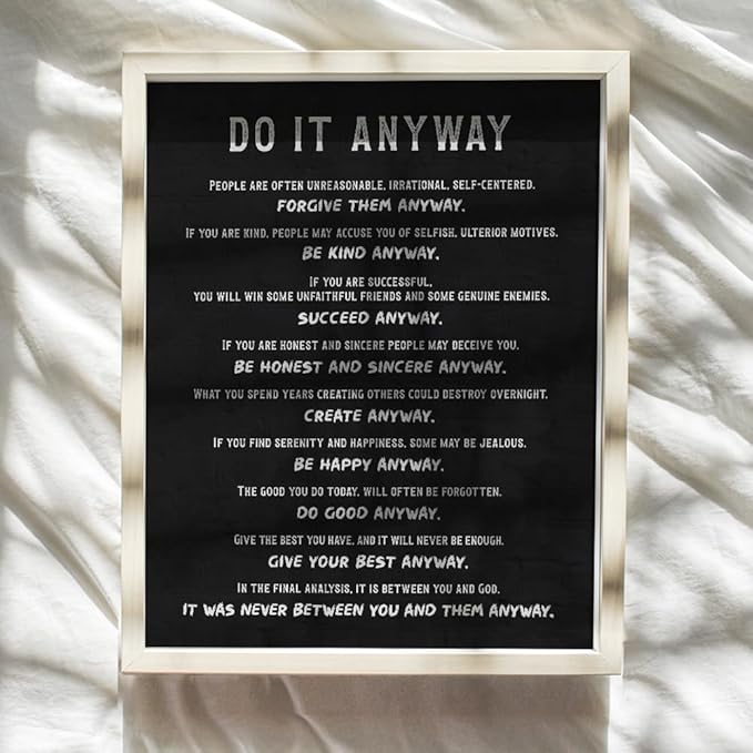 Inspirational Quotes Wall Decor for Men - Black Office Wall Decor - Motivational poster - Motivational Wall Art - Office Wall Art & Decor - positive Sayings - Do It Poster 8x10 Yellowbird Art & Design