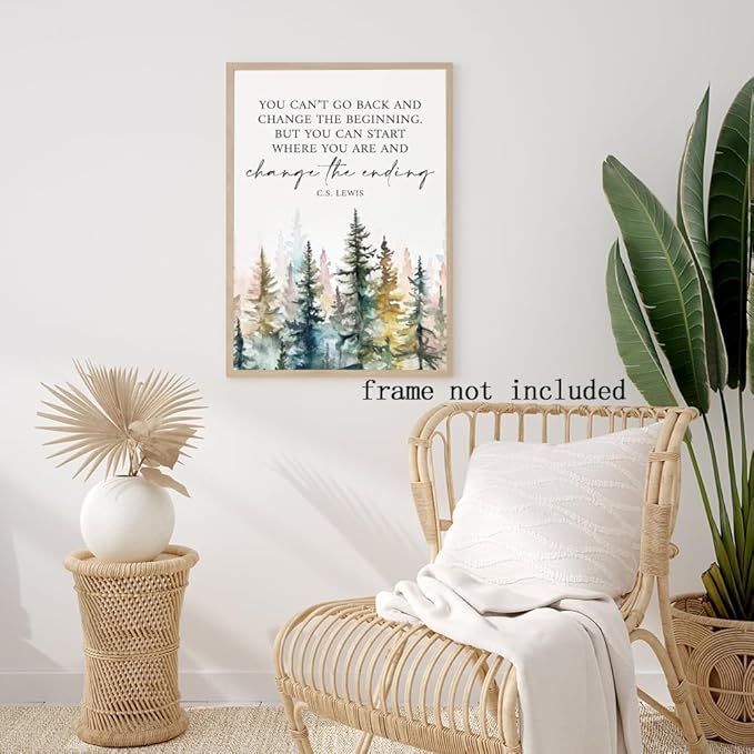 Motivational Office Wall Decor CS Lewis Quote Inspirational Wall Art Positive Affirmations Canvas Prints Encouraging Motivational Posters For Office Bedroom Living Room Home 12x18inch Unframed