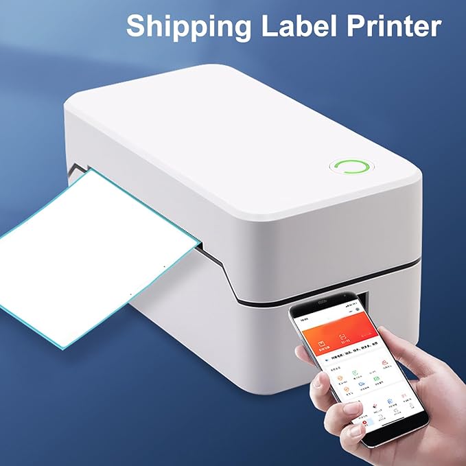 ZJchao Express Printer Label Printer Multifunctional USB Thermal Label Printer for Home Business Office (US Plug)