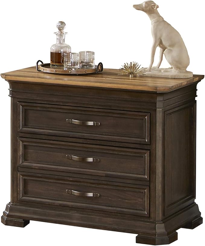 Martin Furniture IMSA450 Executive Lateral Locking Legal/Letter File Drawer, Fully Assembled, Brown